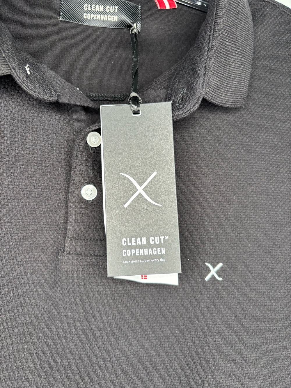 Copenhagen Stretch POLO BLACK OEKO-TEX cotton blend stretch Small elevated basic - Picture 15 of 15